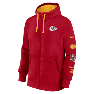 Kansas City Chiefs Club Men s Nike NFL Full Zip Hoodie. Nike